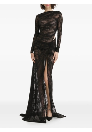 2310 STUDIO lace cut-out maxi dress - Black