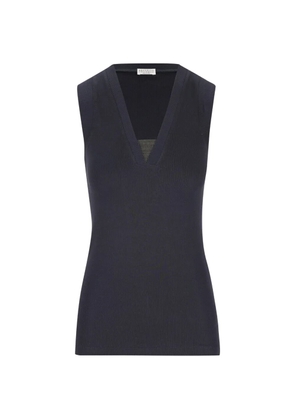 Brunello Cucinelli V-neck top - Blue