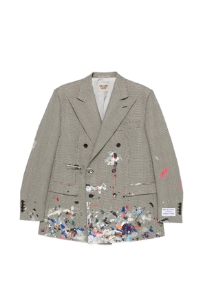 GALLERY DEPT. check-pattern double-breasted coat - Grey