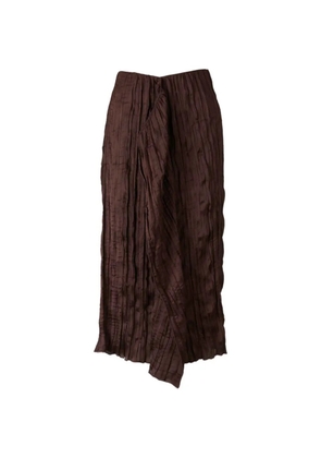 STAUD ruffled midi skirt - Brown