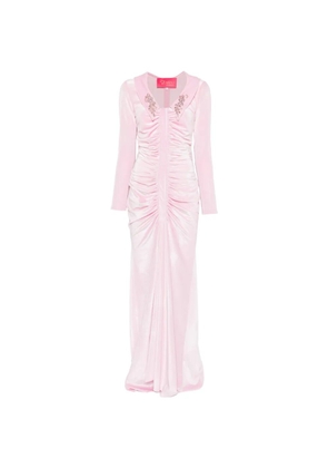 MIAU by Clara Rotescu Ginny embellished ruffled maxi dress - Pink