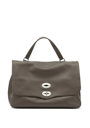 Zanellato medium Postina® studded top-handle tote bag - Grey