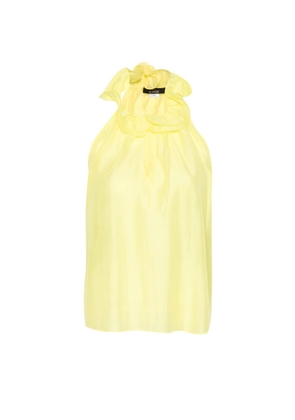 TWINSET ruffled halter top - Yellow