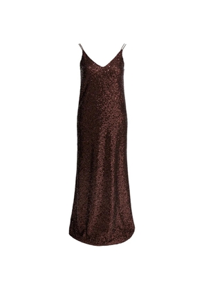 Semper sequin V-neck dress - Brown