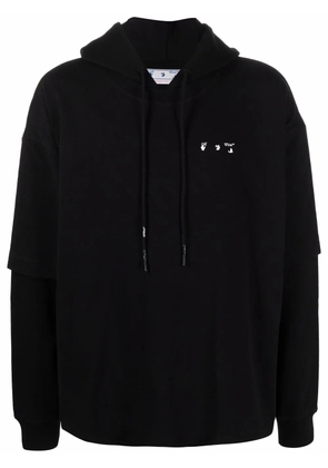 Off-White Caravaggio Paint layered hoodie - Black