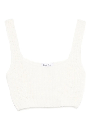 ELY ELY ribbed top - White