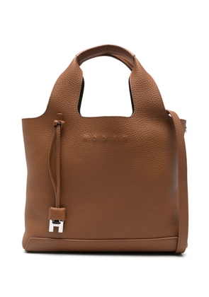 Hogan logo-plaque tote bag - Brown