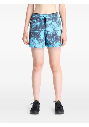 On trail print shorts - Blue