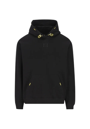 FENDI logo-embroidered hoodie - Black