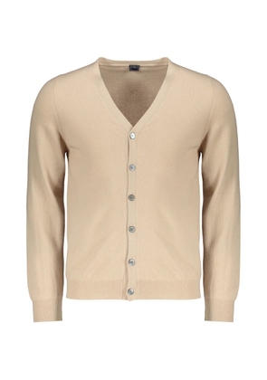 Fedeli button V-neck cardigan - Neutrals