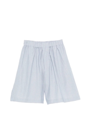 Baserange striped elasticated-waistband shorts - Blue
