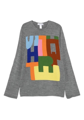 Comme Des Garçons Shirt intarsia-knit sweater - Grey