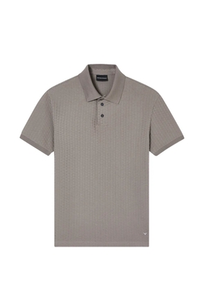 Emporio Armani textured polo T-shirt - Neutrals