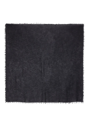 Faliero Sarti fringed-trim square-shape scarf - Black