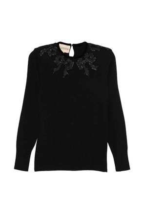 Valentino Garavani bow embellished sweater - Black