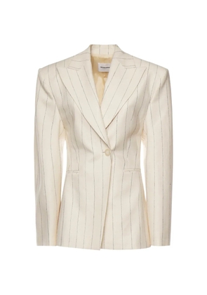 THE ANDAMANE pinstripe blazer - Neutrals