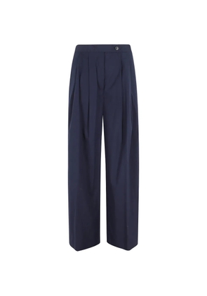 Semicouture Camelia pleated trousers - Blue