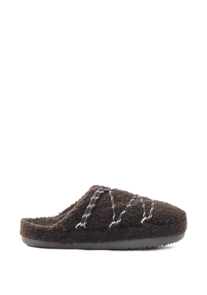Moon Boot Teddy lace-up slippers - Brown