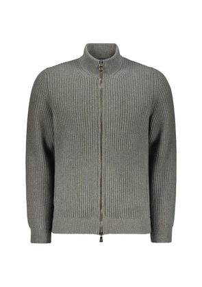 Fedeli zip high-neck cardigan - Grey