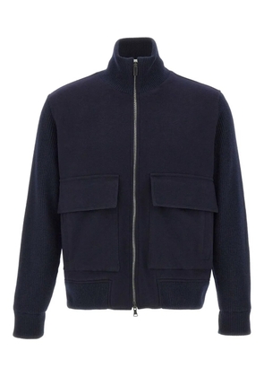 Paul & Shark knit-sleeves jacket - Blue