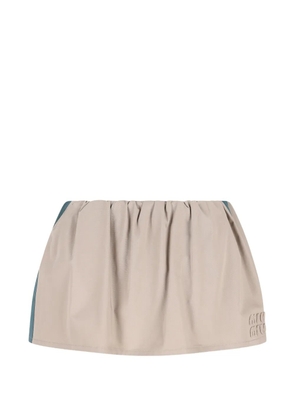 Miu Miu drawstring panel skirt - Neutrals