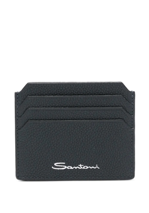 Santoni leather cardholder - Blue