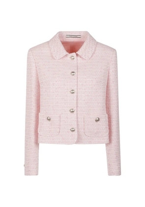 Tagliatore pocket tweed jacket - Pink