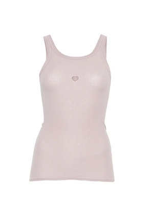Baserange heart ribbed tank top - Purple