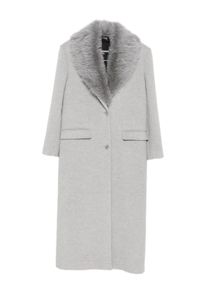 Patrizia Pepe faux fur single-breasted coat - Grey
