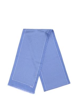 TOM FORD Polka dot fringed scarf - Blue