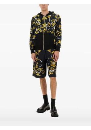 Versace Jeans Couture Barocco-print zip-up hoodie - Black
