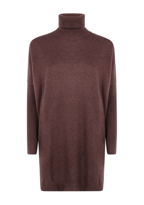 absolut cashmere roll-neck midi dress - Brown