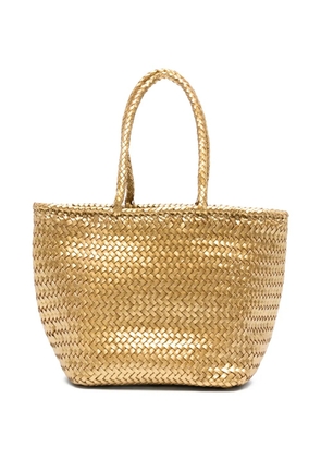 DRAGON DIFFUSION small Grace woven tote bag - Gold