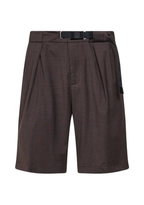 White Sand pleated belt shorts - Brown