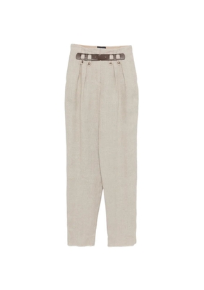 Emporio Armani belt-fastening trousers - Neutrals