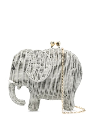SERPUI Drake elephant woven clutch bag - Grey