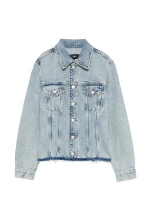 7 For All Mankind Trucker button frayed jacket - Blue