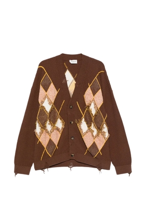 Laneus fringed cardigan - Brown