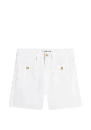 Tommy Hilfiger patch-pocket denim shorts - White