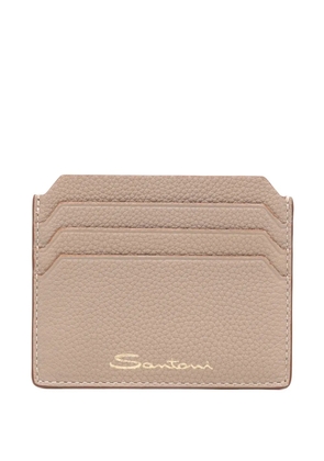 Santoni leather wallet - Neutrals