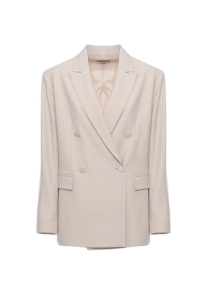 Antonelli double-breasted wool jacket - Neutrals