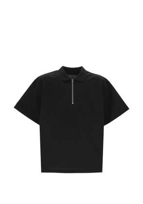 sacai half-zip polo shirt - Black