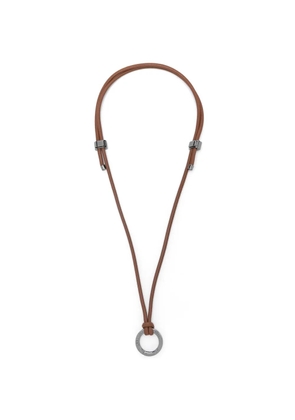 Brunello Cucinelli keyring-pendant necklace - Brown