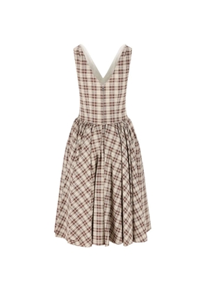 Prada plaid pattern dress - Neutrals