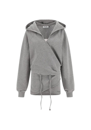 The Attico hooded V-neck mini dress - Grey