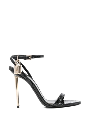 TOM FORD padlock strap sandals - Black