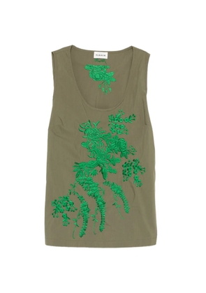 P.A.R.O.S.H. Ninja embroidered top - Green