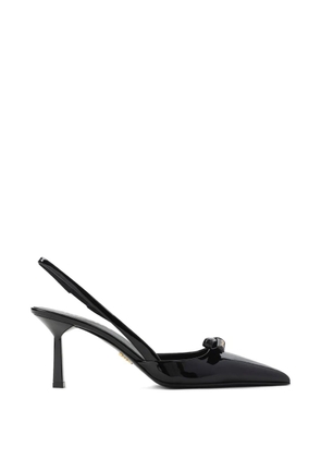 Prada bow slingback leather pumps - Black