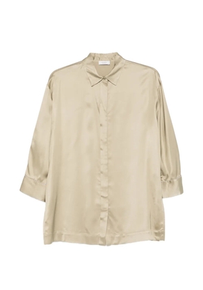 Peserico buttoned-cuff top - Neutrals
