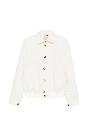 Brunello Cucinelli polo-collar bomber jacket - Neutrals